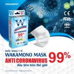 Khẩu trang Wakamono Việt Nam ngăn ngừa 99% virus Corona